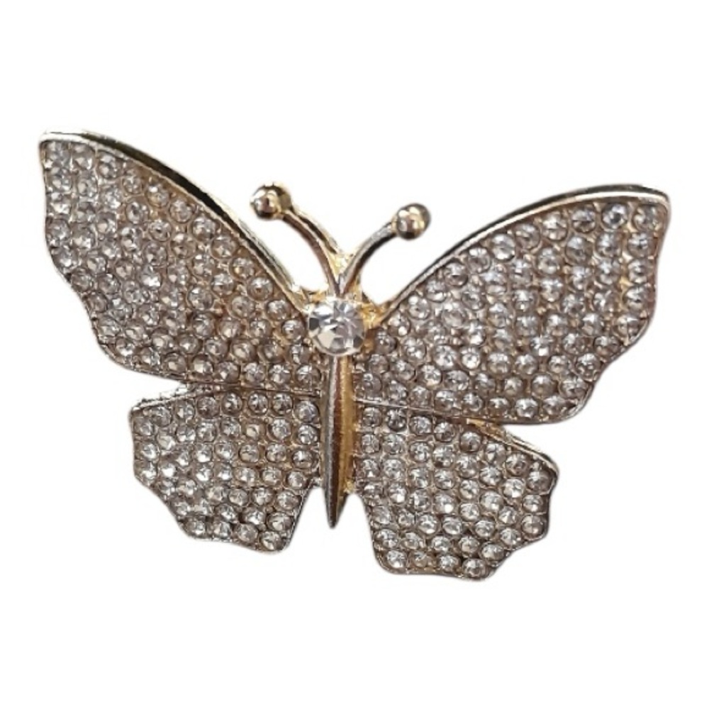 Butterfly Brooch with Rhinestone - Picture 6 of 7